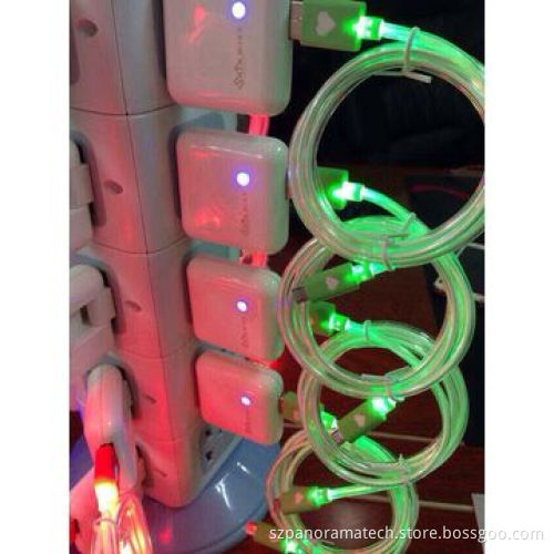 LED lighting cable for iPhone 5/5S/5C, 1 meter, various colors available, high quality copperNew